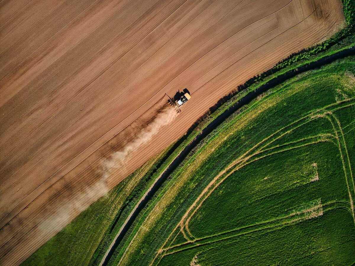 Vista aerea de fazenda